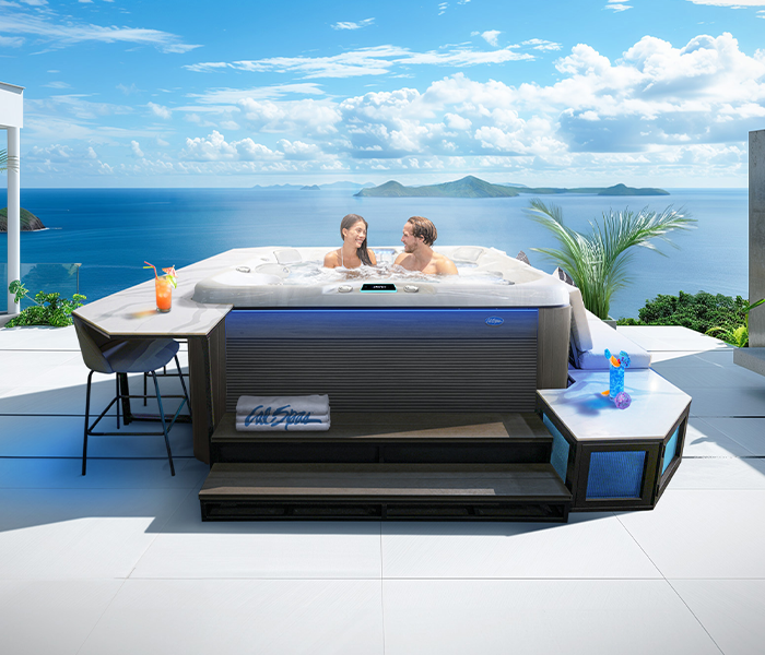 Calspas hot tub being used in a family setting - Eagan